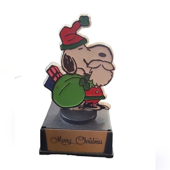 aviva Other - AVIVA Vintage Snoopy Peanuts Trophy Figure Santa Merry Christmas UFS